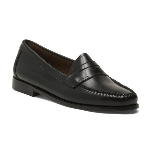 GH BASS Leather 1936 Willa Flat Strap Loafers - Picture 1 of 3